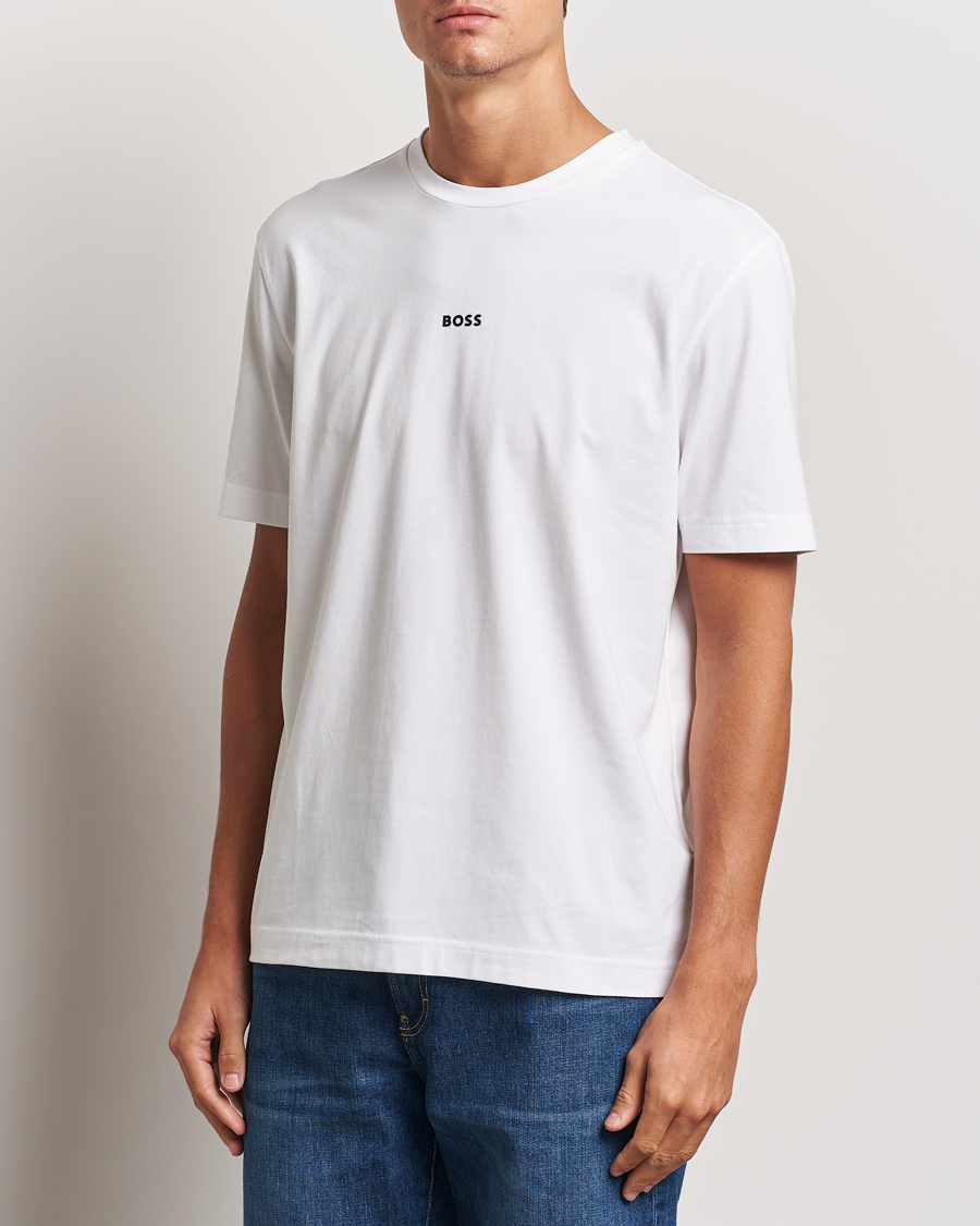 Homme | T-shirts | BOSS ORANGE | Tchup Logo Crew Neck T-Shirt White