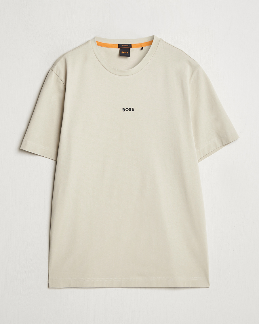 Homme | T-shirts | BOSS ORANGE | Tchup Logo Crew Neck T-Shirt Light Beige