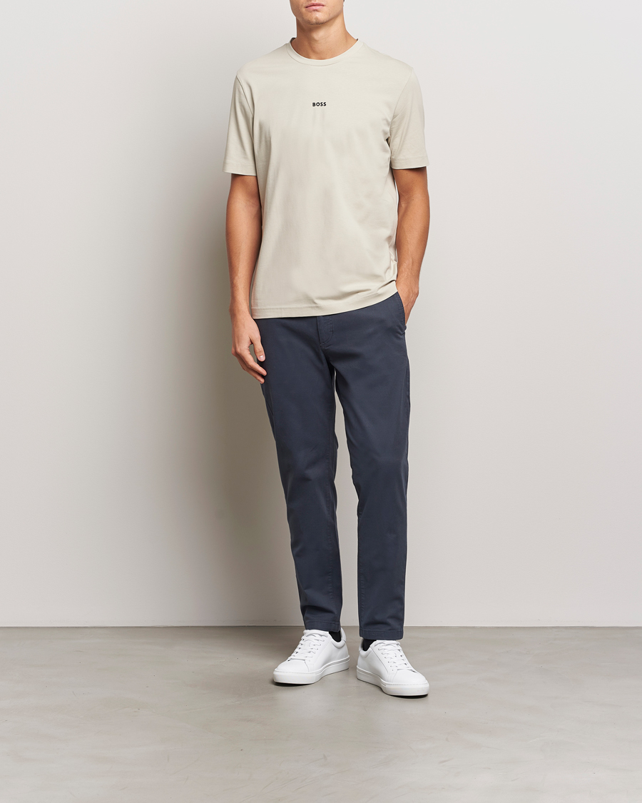 Homme | T-shirts | BOSS ORANGE | Tchup Logo Crew Neck T-Shirt Light Beige