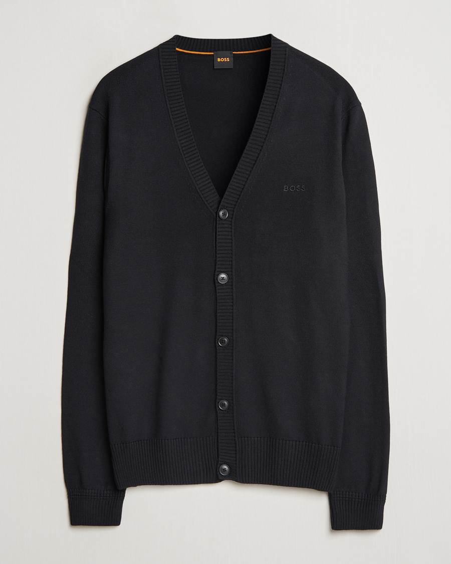 Homme | Pulls Et Tricots | BOSS ORANGE | Avac Wool Knitted Cardigan Black