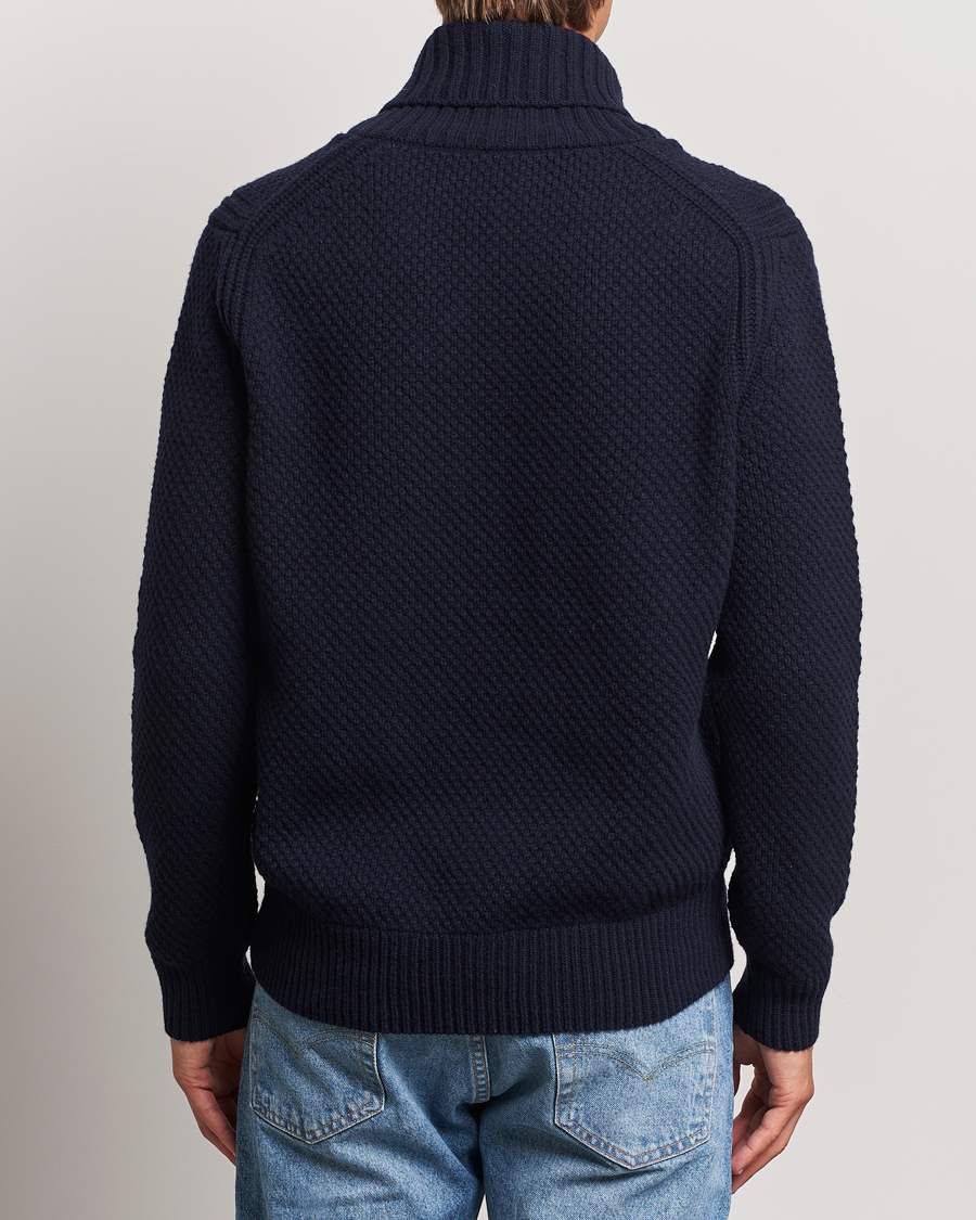 Homme | Pulls Et Tricots | BOSS ORANGE | Amadon Knitted Shawl Collar Sweater Dark Blue