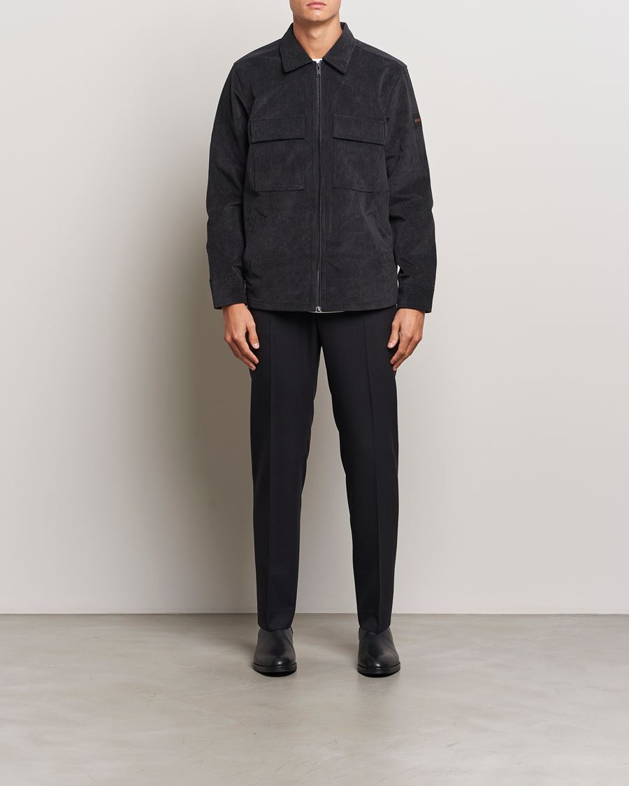 Homme | Chemises | BOSS ORANGE | Lozzy Brushed Overshirt Black