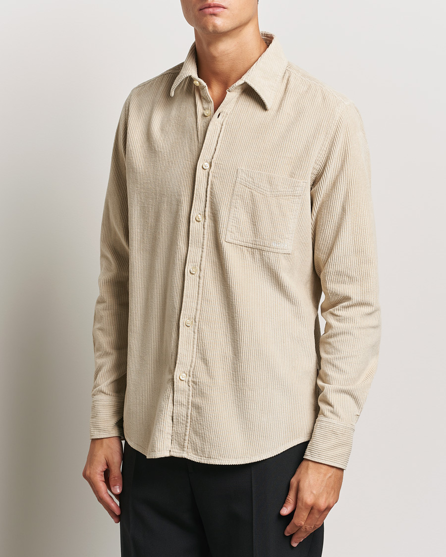 Homme | Chemises | BOSS ORANGE | Relegant Corduroy Shirt Light Beige