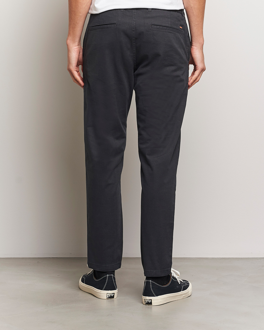 Homme | Pantalons | BOSS ORANGE | Tapered Drawstring Trousers Black