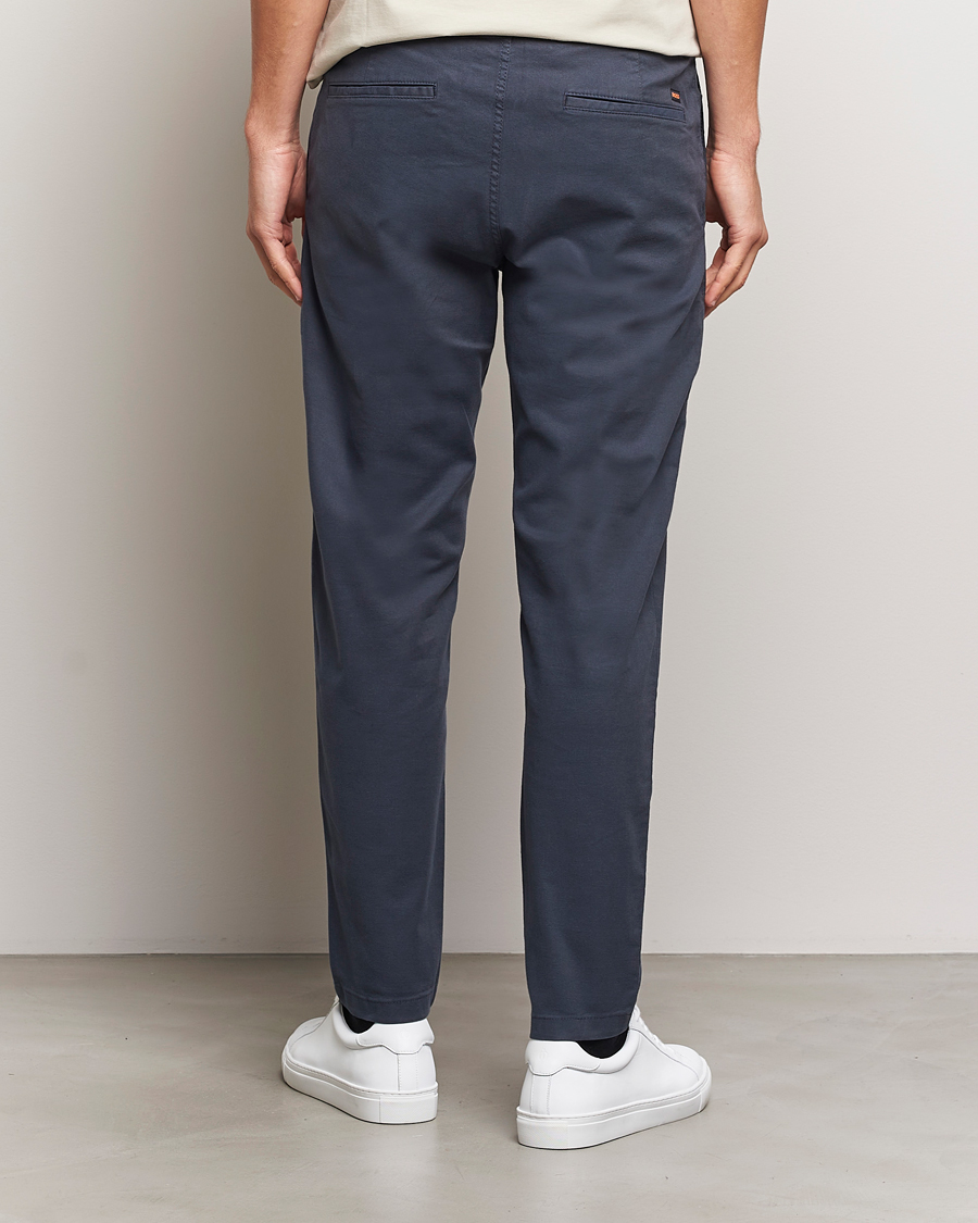 Homme | Pantalons | BOSS ORANGE | Tapered Drawstring Trousers Dark Blue