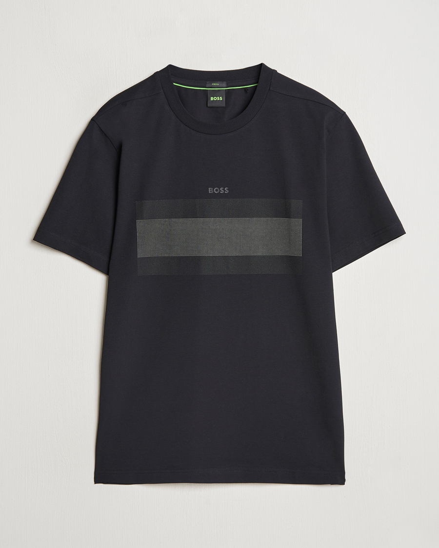 Homme | T-shirts | BOSS GREEN | Graphic Crew Neck T-Shirt Black