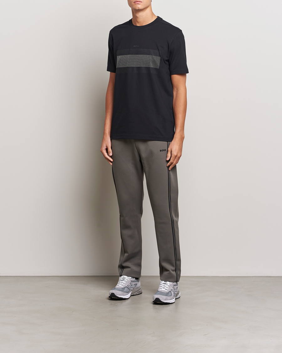 Homme | T-shirts | BOSS GREEN | Graphic Crew Neck T-Shirt Black