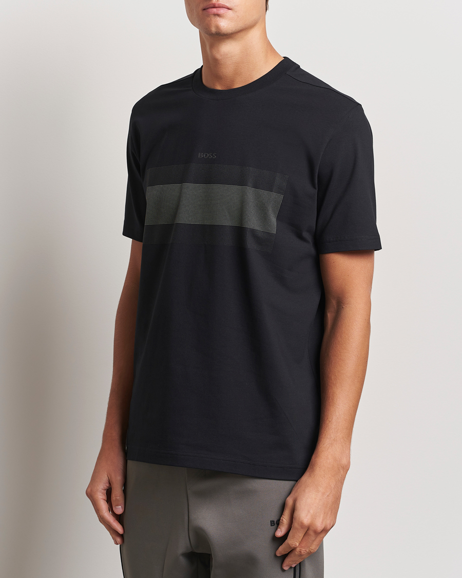 Homme | T-shirts | BOSS GREEN | Graphic Crew Neck T-Shirt Black