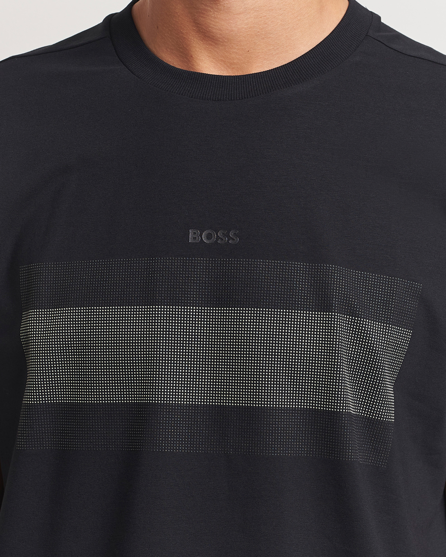Homme | T-shirts | BOSS GREEN | Graphic Crew Neck T-Shirt Black