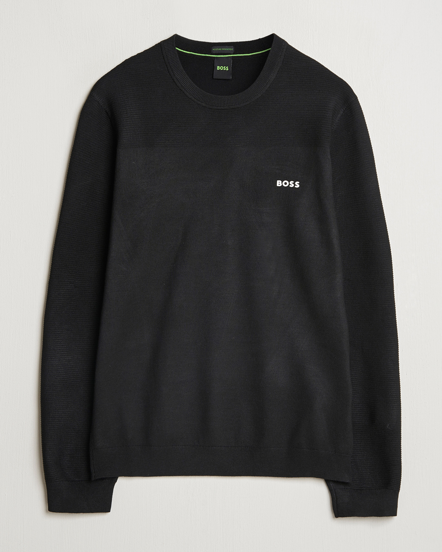 Homme | Pulls Et Tricots | BOSS GREEN | Momentum Knitted Crew Neck Black