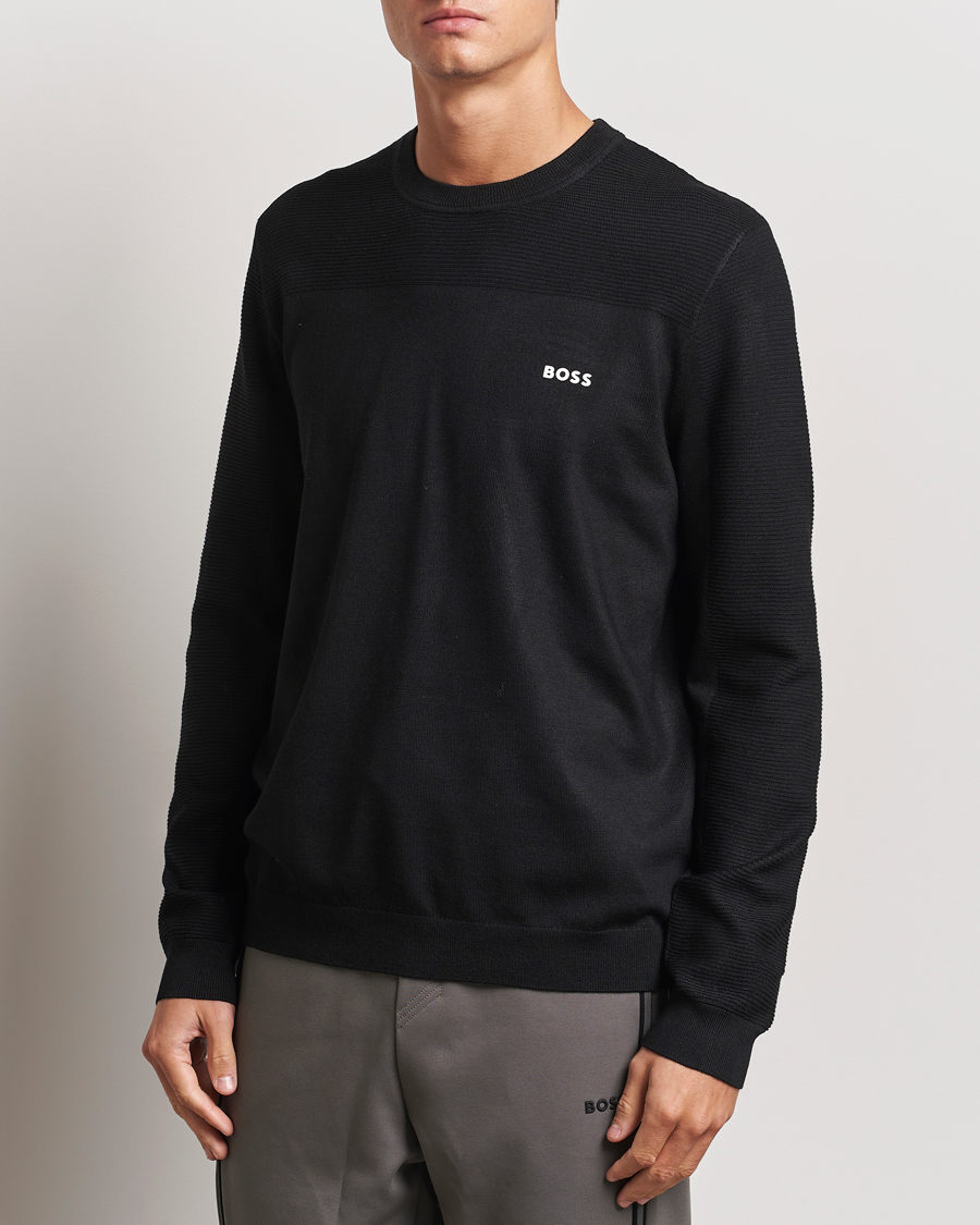 Homme | Pulls Et Tricots | BOSS GREEN | Momentum Knitted Crew Neck Black