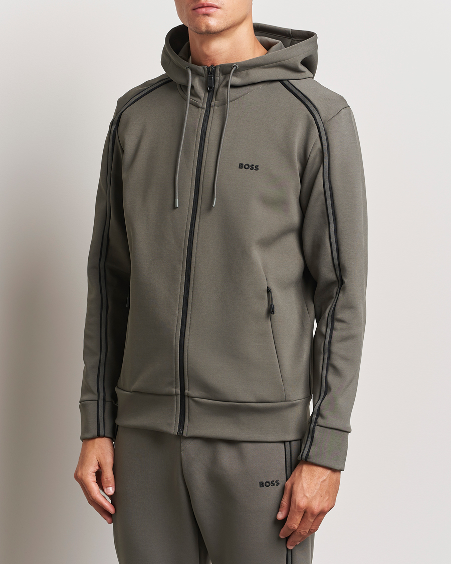 Homme | Pulls Et Tricots | BOSS GREEN | Saggy Full Zip Hoodie Light Grey
