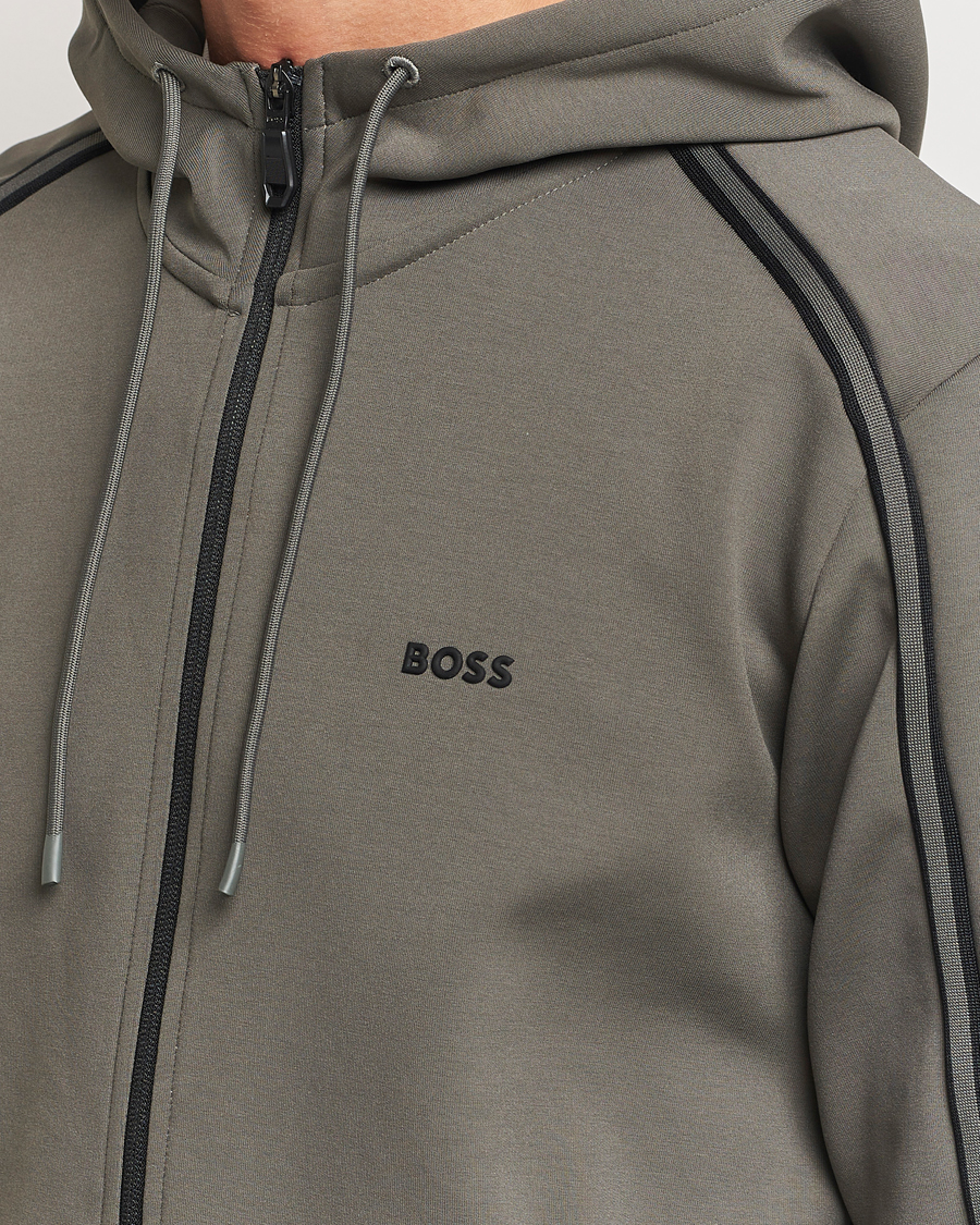 Homme | Pulls Et Tricots | BOSS GREEN | Saggy Full Zip Hoodie Light Grey