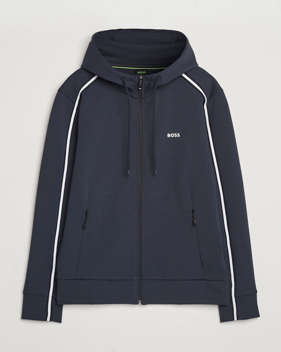 Homme | Pulls Et Tricots | BOSS GREEN | Saggy Full Zip Hoodie Dark Blue