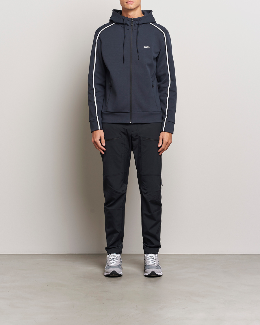 Homme | Pulls Et Tricots | BOSS GREEN | Saggy Full Zip Hoodie Dark Blue