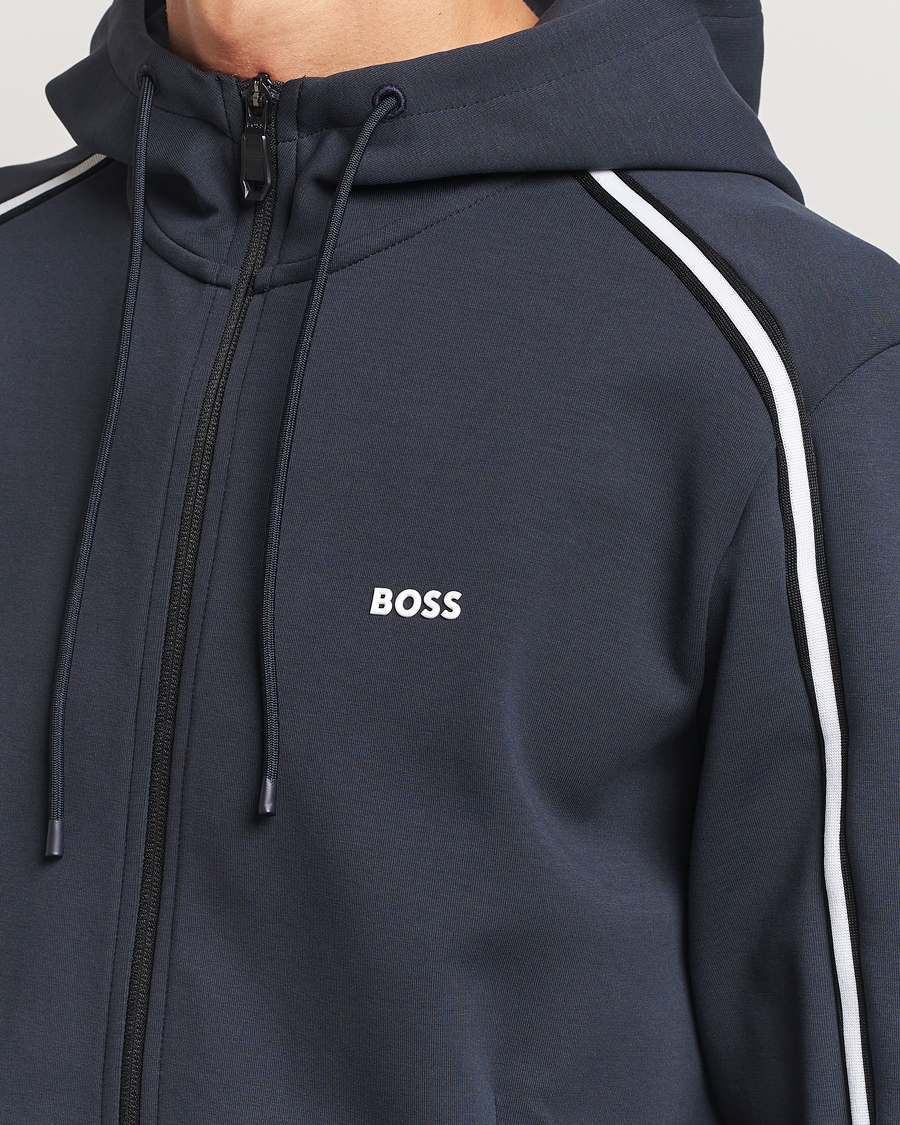 Homme | Pulls Et Tricots | BOSS GREEN | Saggy Full Zip Hoodie Dark Blue