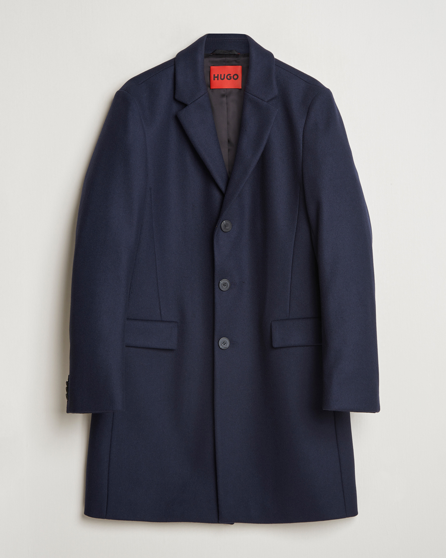 Homme | Manteaux Et Vestes | HUGO | Migor Wool Coat Dark Blue