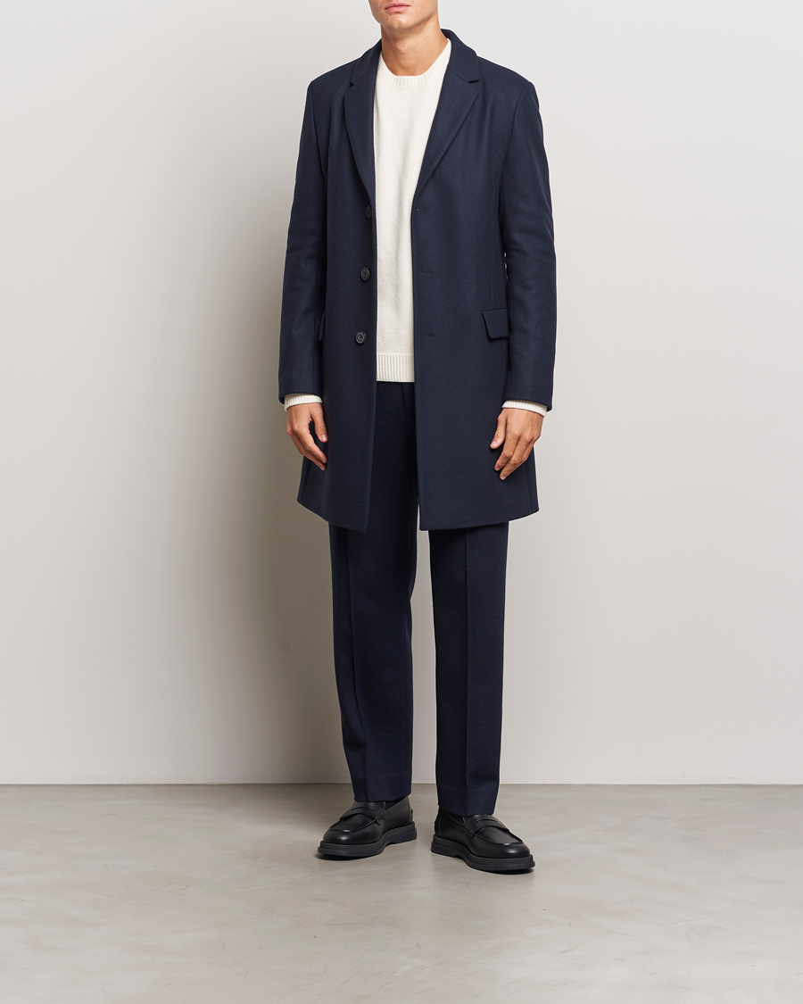 Homme | Manteaux Et Vestes | HUGO | Migor Wool Coat Dark Blue