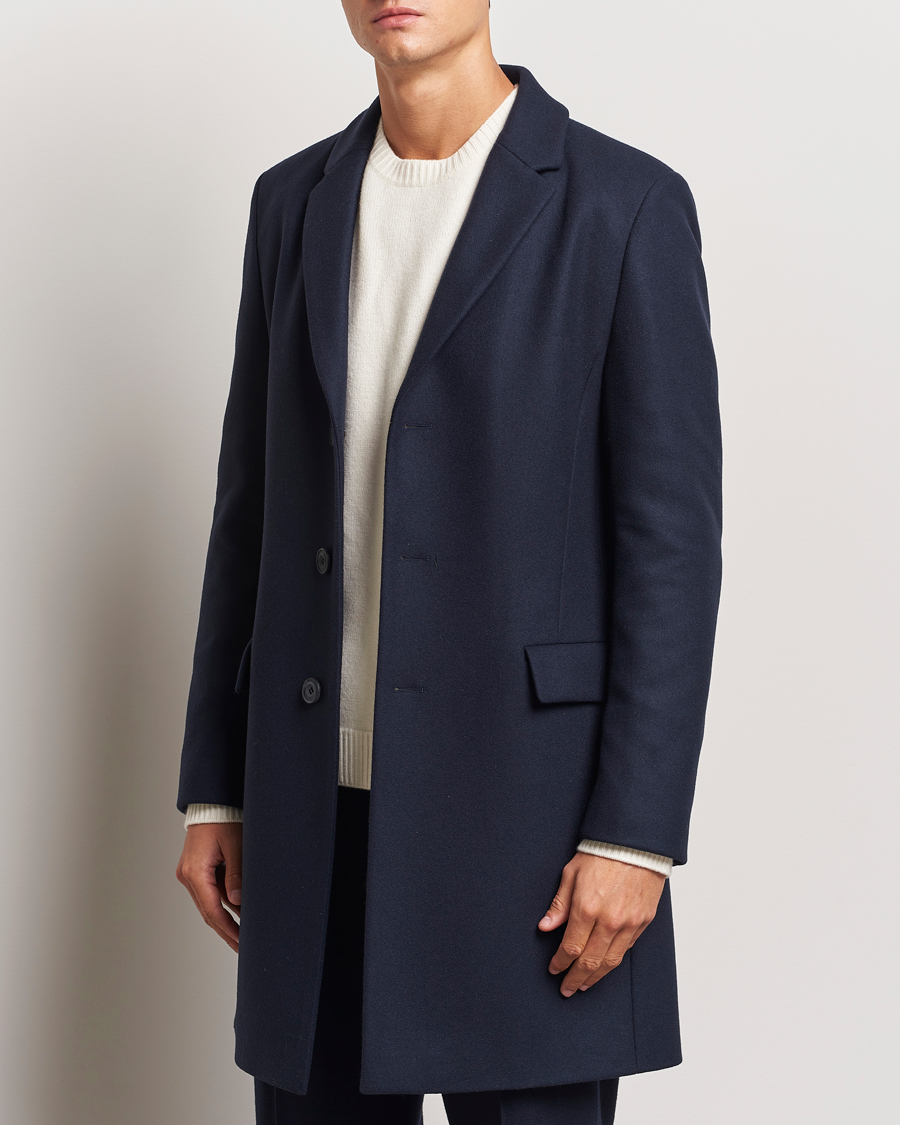 Homme | Manteaux Et Vestes | HUGO | Migor Wool Coat Dark Blue