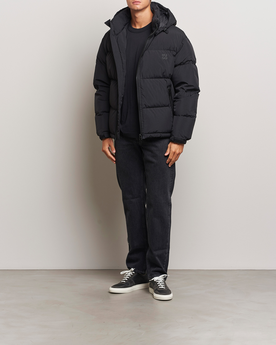 Homme | Manteaux Et Vestes | HUGO | Bironto Hooded Puffer Jacket Black
