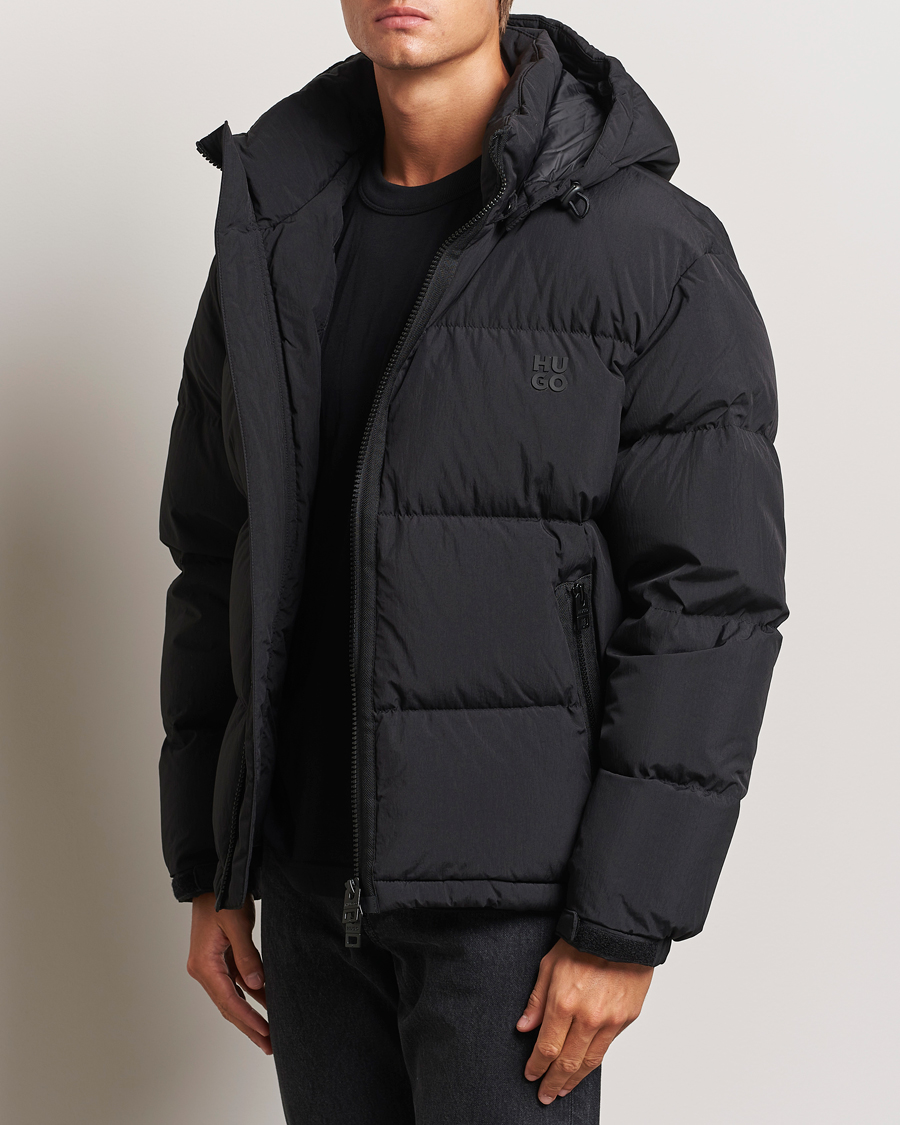 Homme | Manteaux Et Vestes | HUGO | Bironto Hooded Puffer Jacket Black