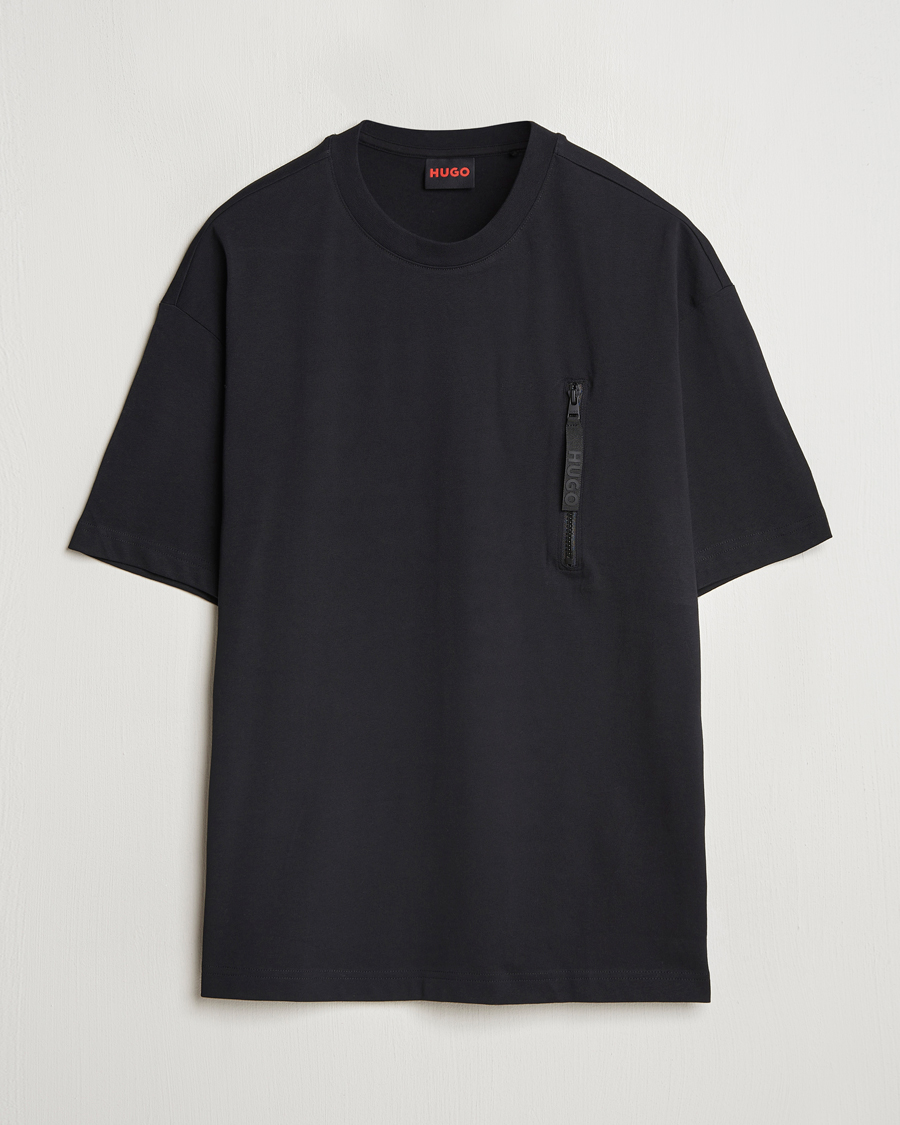 Homme | T-shirts | HUGO | Dibtechti Crew Neck T-Shirt Black