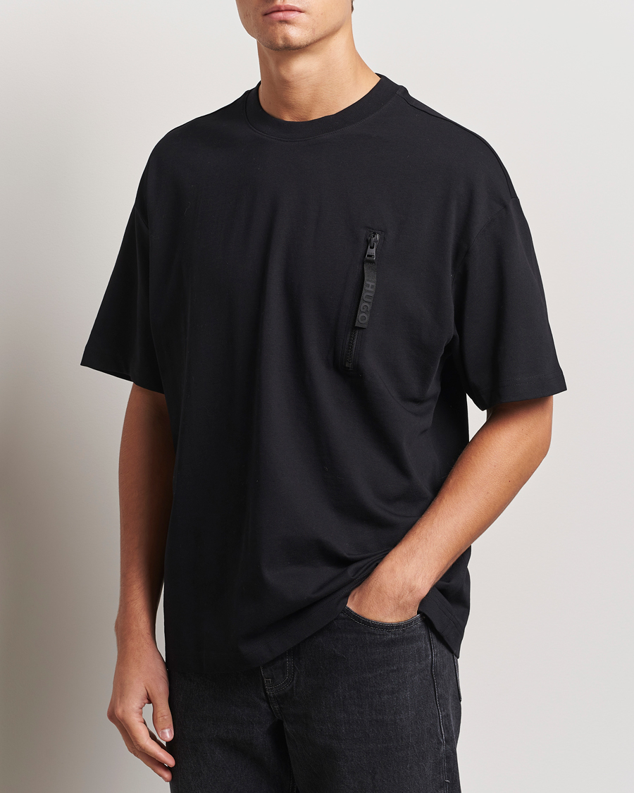 Homme | T-shirts | HUGO | Dibtechti Crew Neck T-Shirt Black