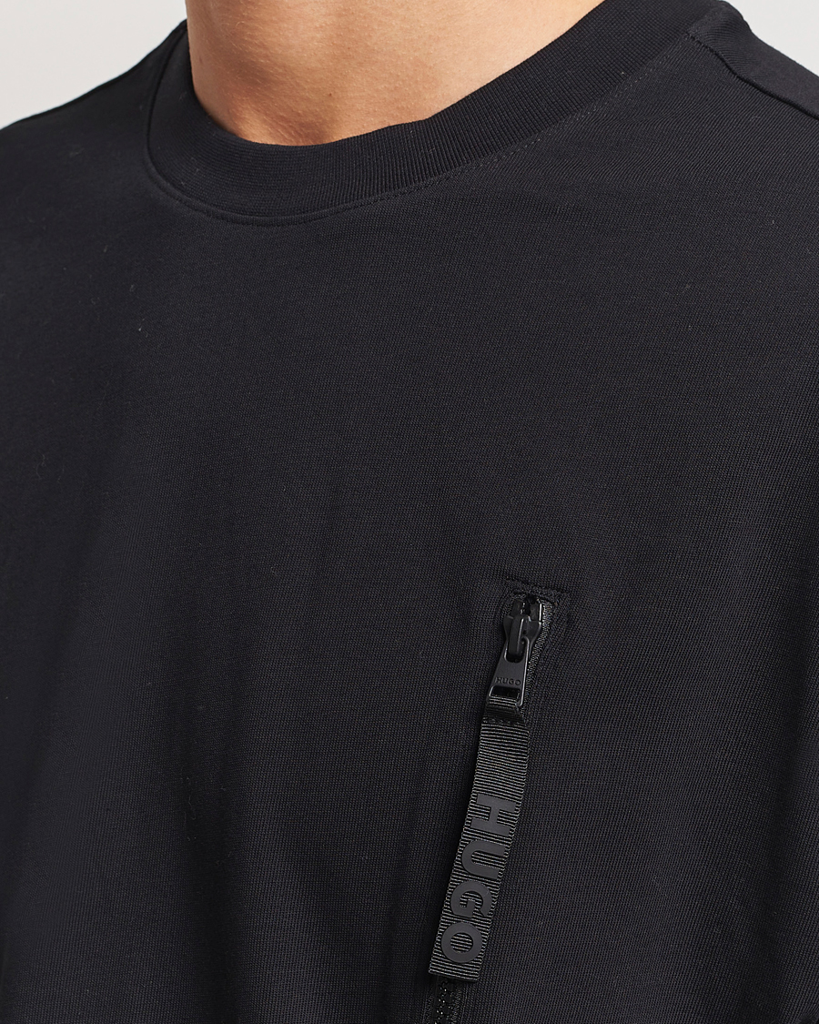 Homme | T-shirts | HUGO | Dibtechti Crew Neck T-Shirt Black