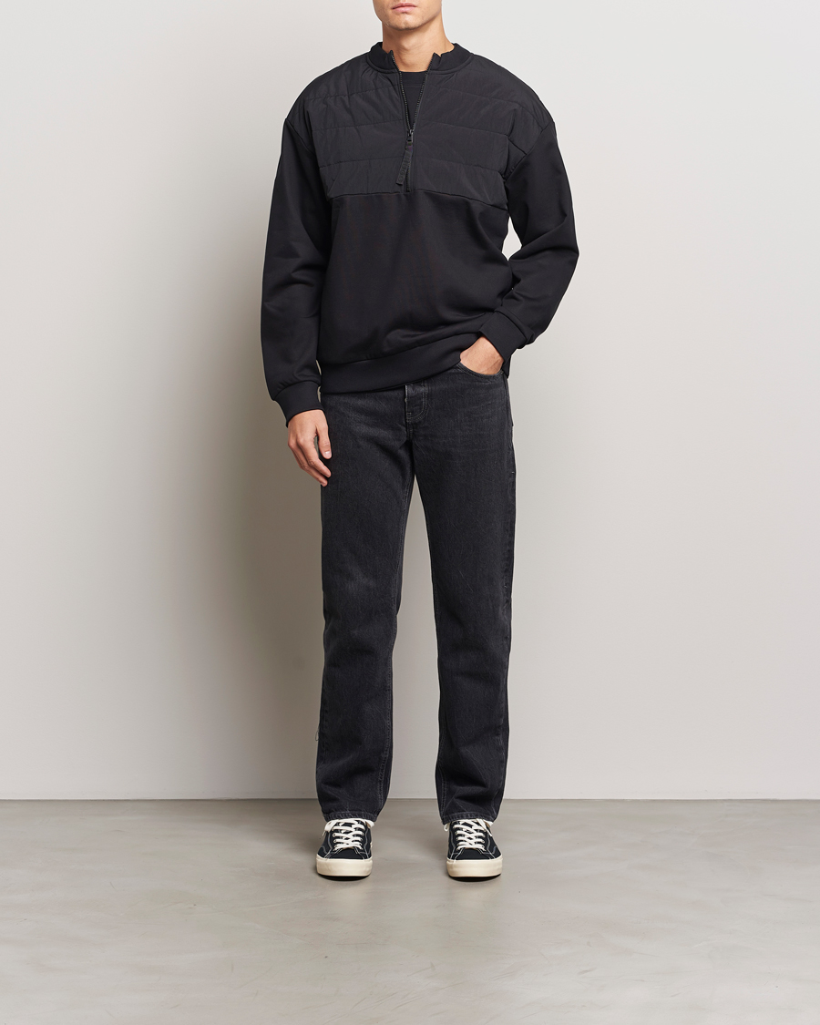 Homme | Pulls Et Tricots | HUGO | Detechsom Hybrid Half Zip Black