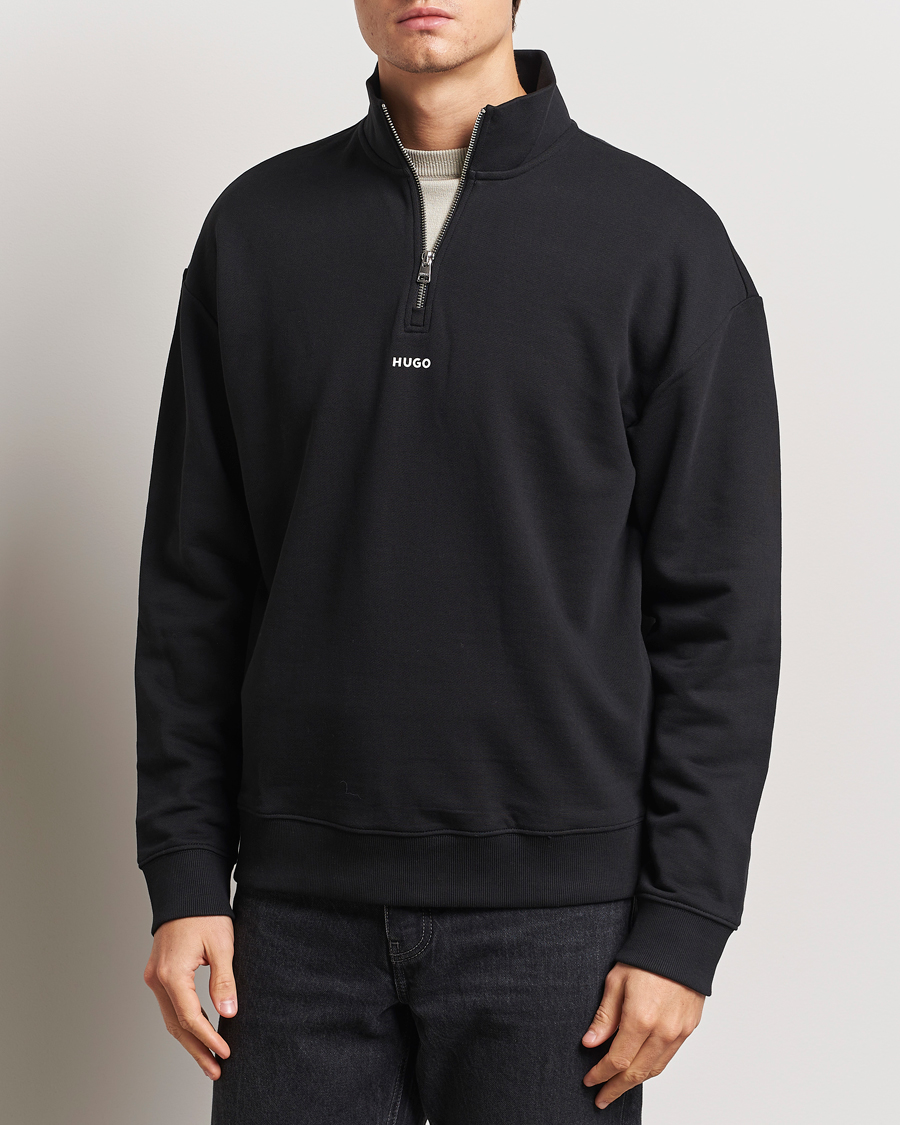 Homme | Pulls Et Tricots | HUGO | Durty Half Zip Sweatshirt Black