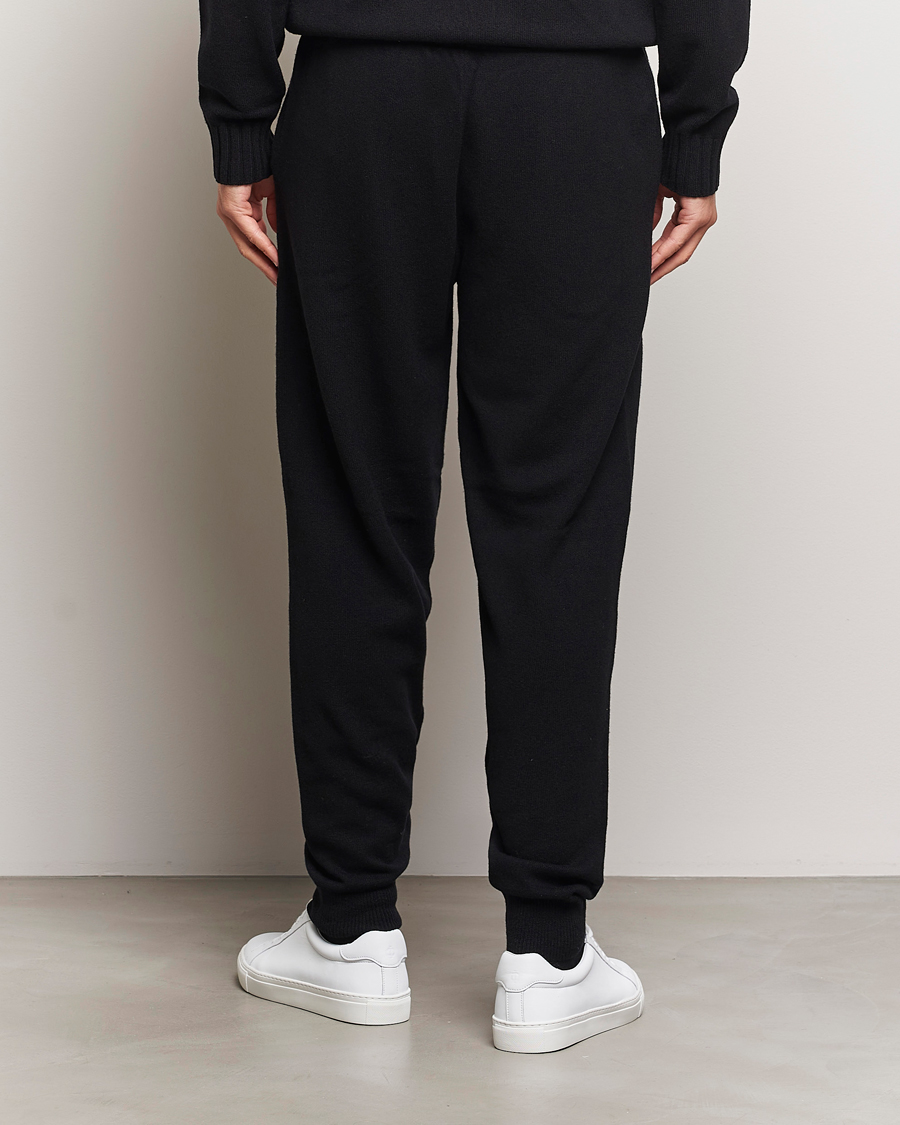 Homme | Pantalons | HUGO | San Steero Wool Knitted Joggers Black