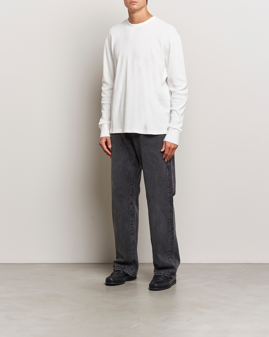 Homme | Pulls Et Tricots | Jeanerica | Jean Waflle Texture Sweater Natural White