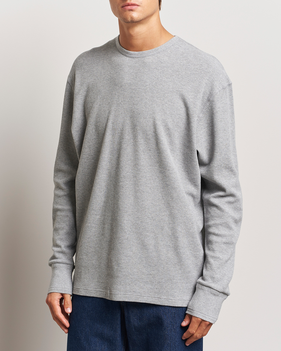 Homme | Pulls Et Tricots | Jeanerica | Jean Waflle Texture Sweater Light Grey Melange