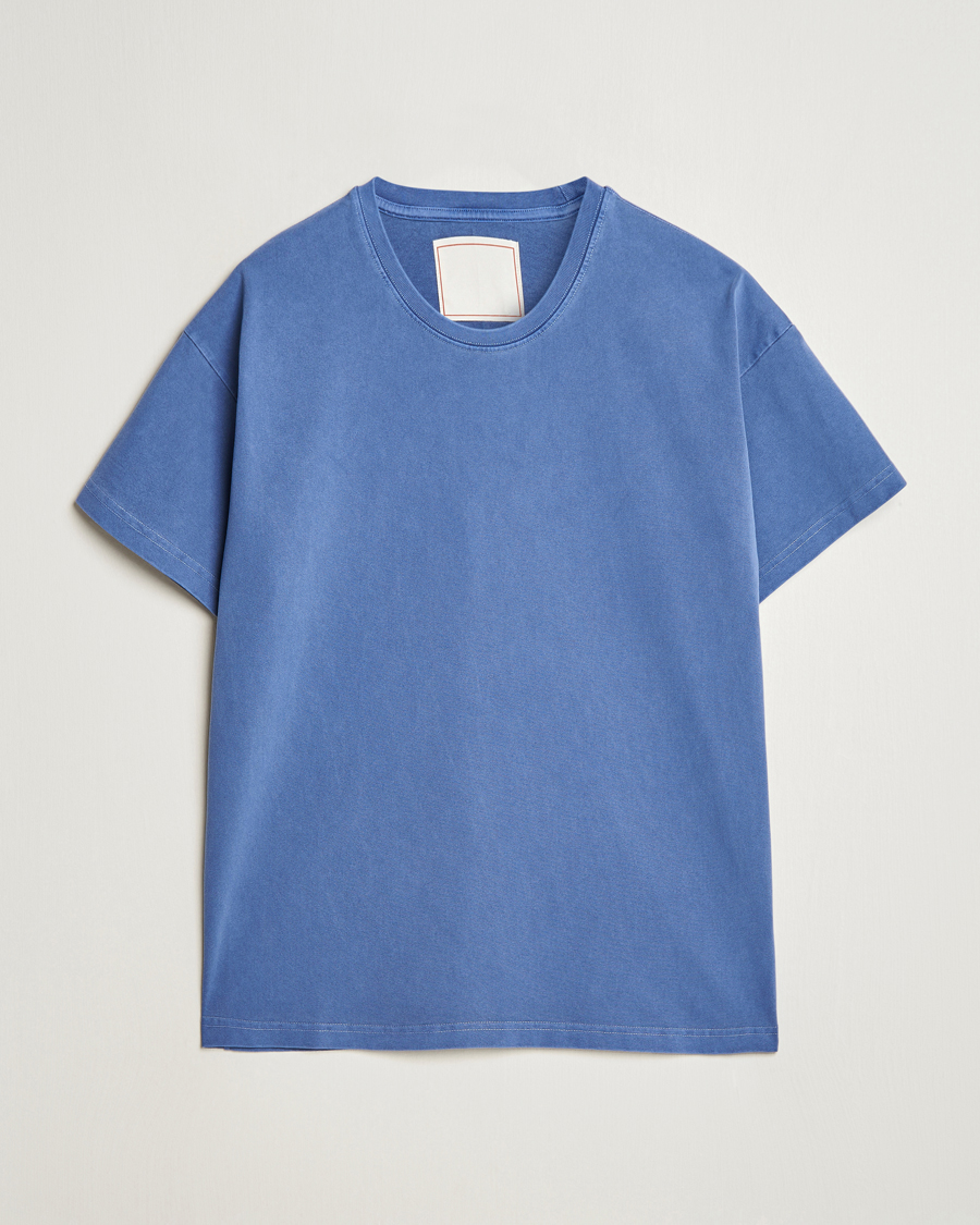 Homme | T-shirts | Jeanerica | Ruben Crew Neck T-Shirt Washed Adriatic Blue