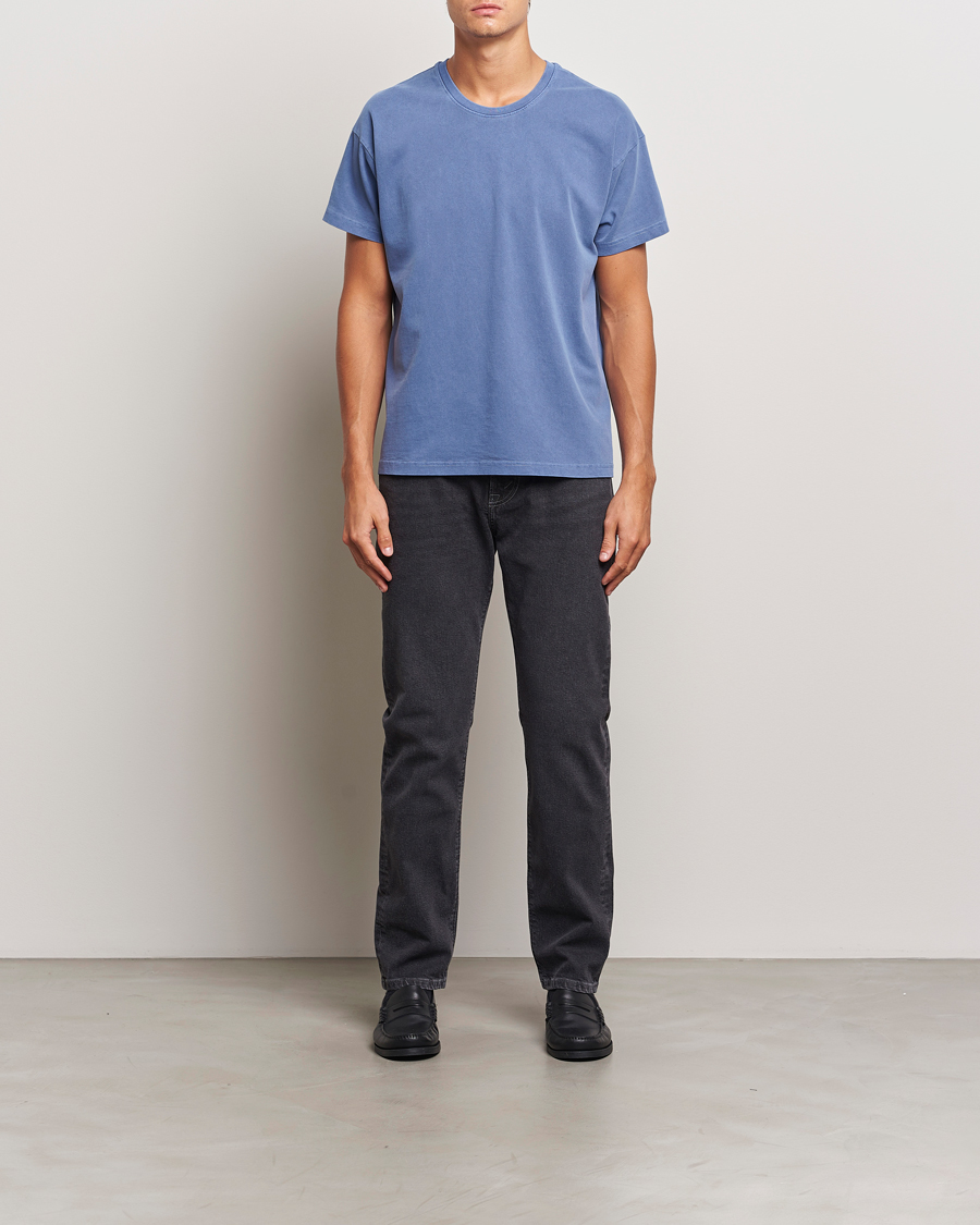Homme | T-shirts | Jeanerica | Ruben Crew Neck T-Shirt Washed Adriatic Blue