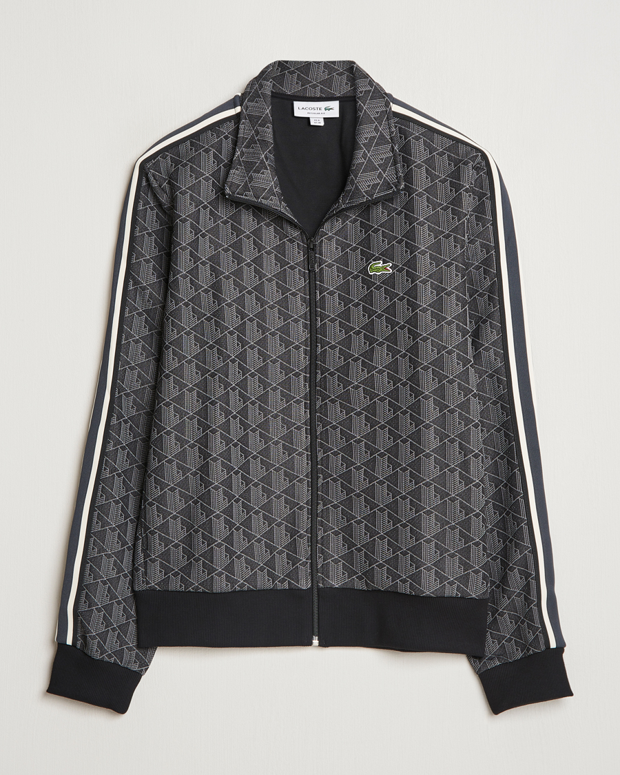 Homme | Pulls Et Tricots | Lacoste | Monogram Track Jacket Black/Graphite