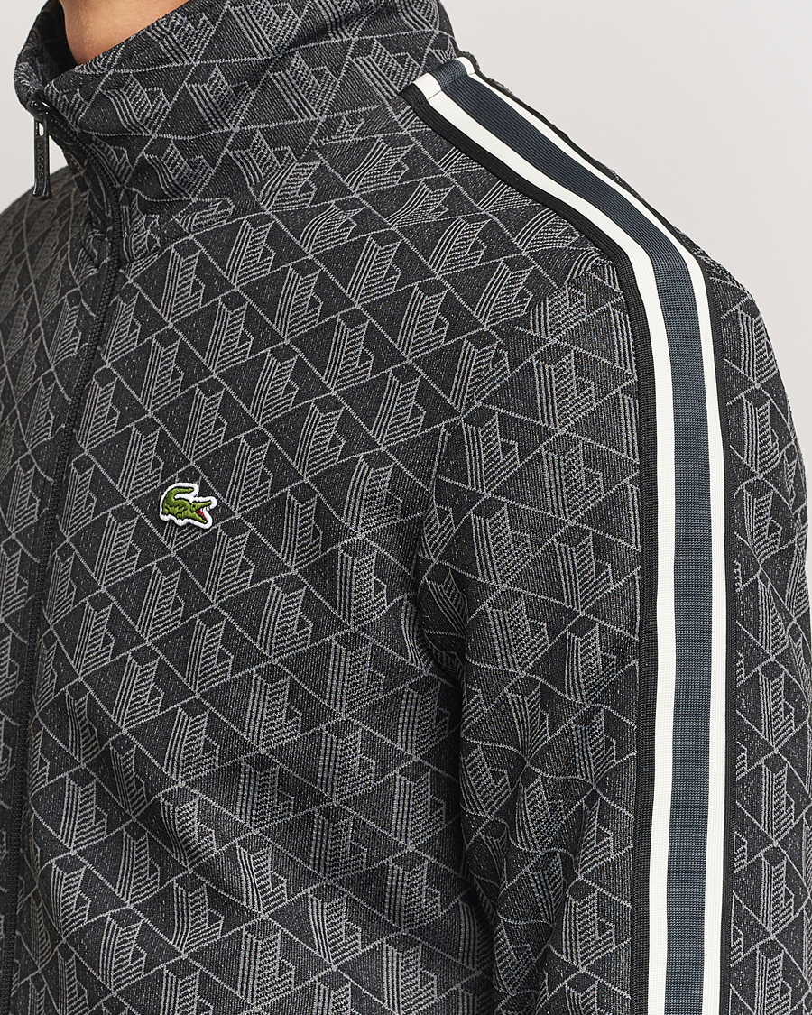 Homme | Pulls Et Tricots | Lacoste | Monogram Track Jacket Black/Graphite