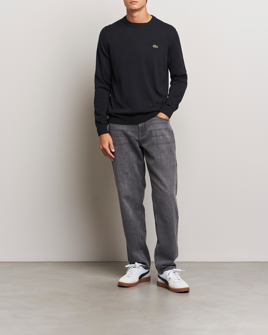 Homme | Pulls Et Tricots | Lacoste | Cotton Knitted Sweater Black