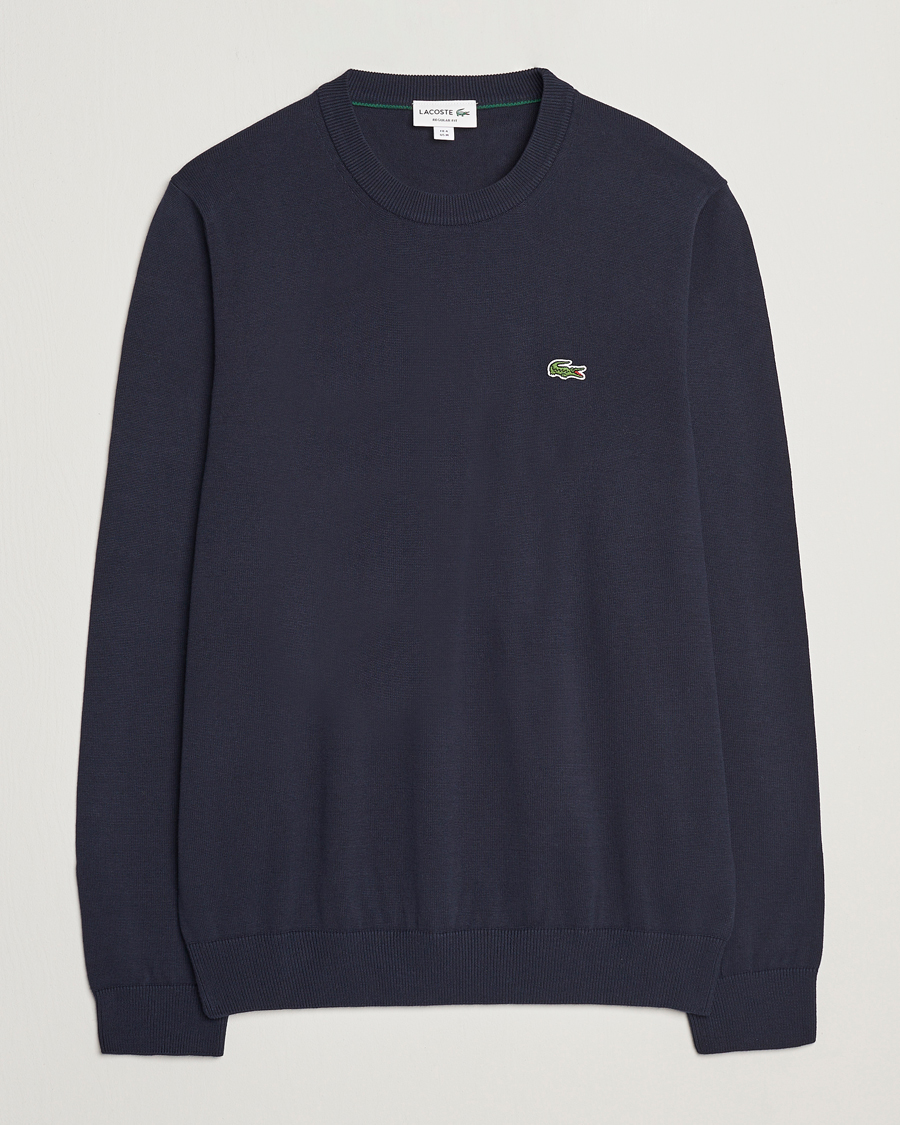 Homme | Pulls Et Tricots | Lacoste | Cotton Knitted Sweater Navy Blue
