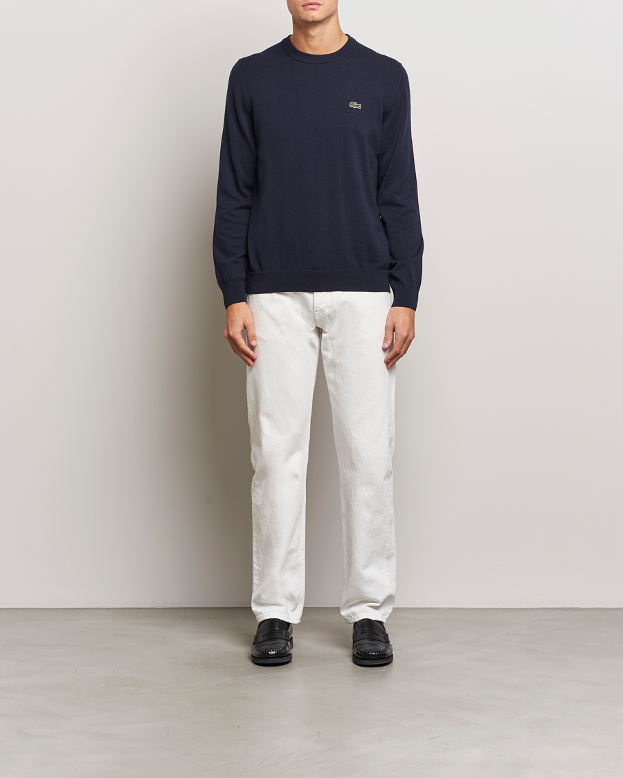 Homme | Pulls Et Tricots | Lacoste | Cotton Knitted Sweater Navy Blue