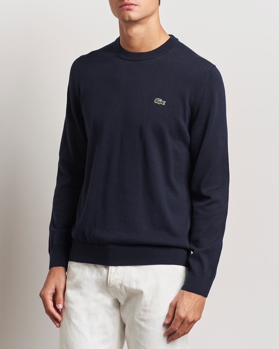 Homme | Pulls Et Tricots | Lacoste | Cotton Knitted Sweater Navy Blue