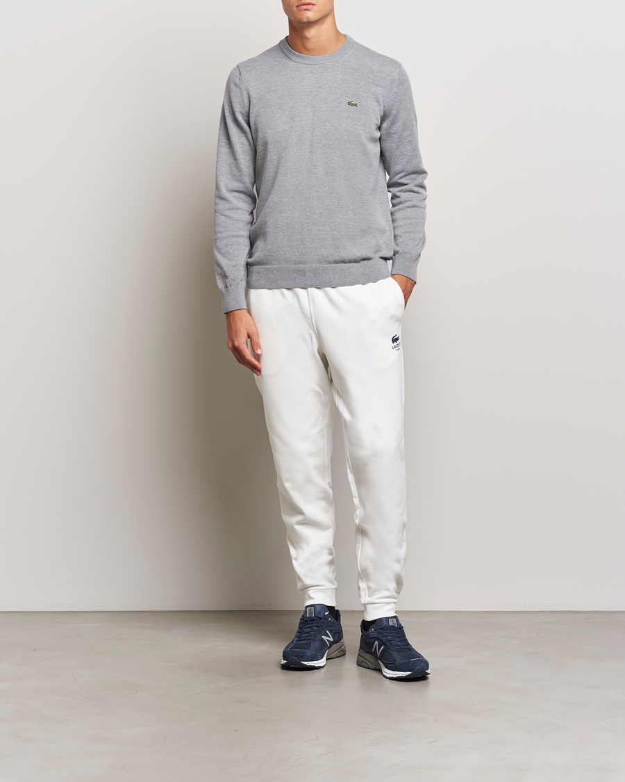 Homme | Pulls Et Tricots | Lacoste | Cotton Knitted Sweater Silver Chine
