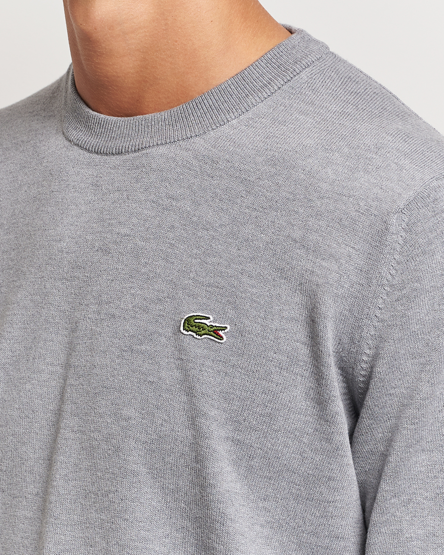 Homme | Pulls Et Tricots | Lacoste | Cotton Knitted Sweater Silver Chine