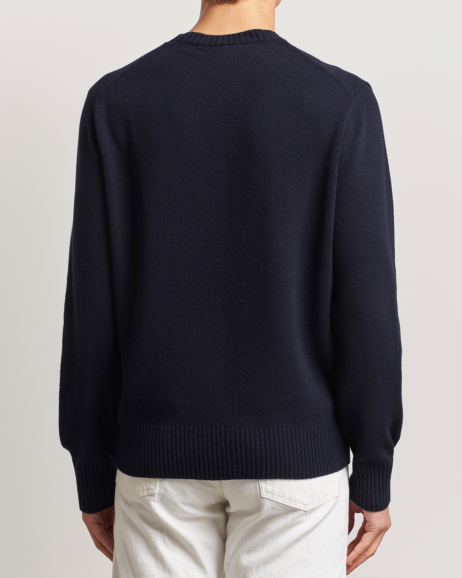 Homme | Pulls Et Tricots | Lacoste | Carded Wool Crew Neck Navy