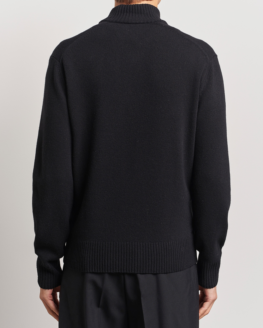 Homme | Pulls Et Tricots | Lacoste | Carded Wool Half Zip Black