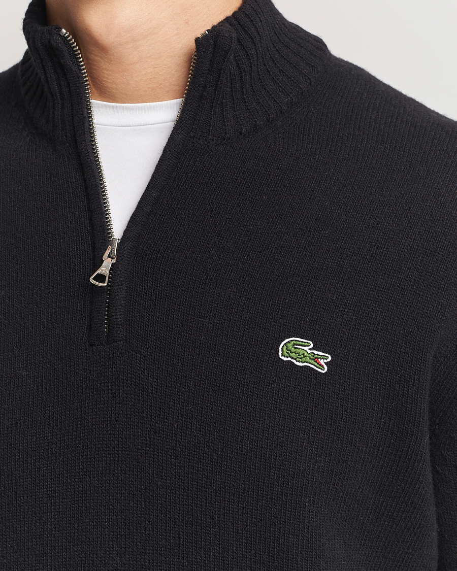 Homme | Pulls Et Tricots | Lacoste | Carded Wool Half Zip Black