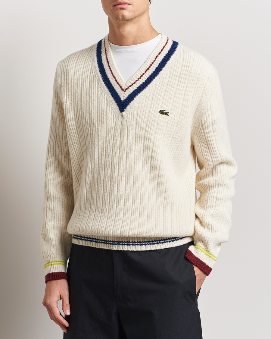 Homme | Pulls Et Tricots | Lacoste | Retro Tennis Wool V-Neck Lapland