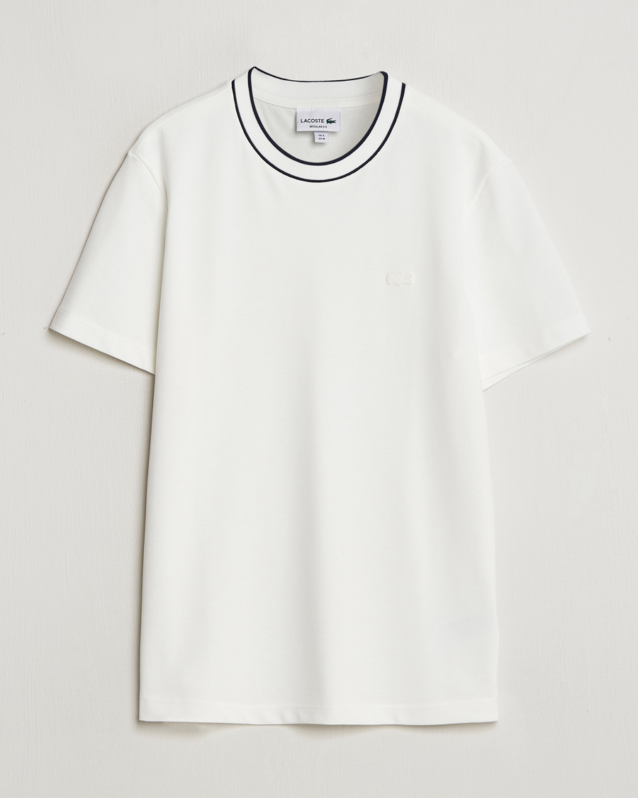 Homme | T-shirts | Lacoste | Contrast Rib Piqué T-Shirt Flour