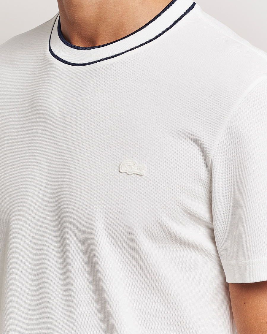 Homme | T-shirts | Lacoste | Contrast Rib Piqué T-Shirt Flour