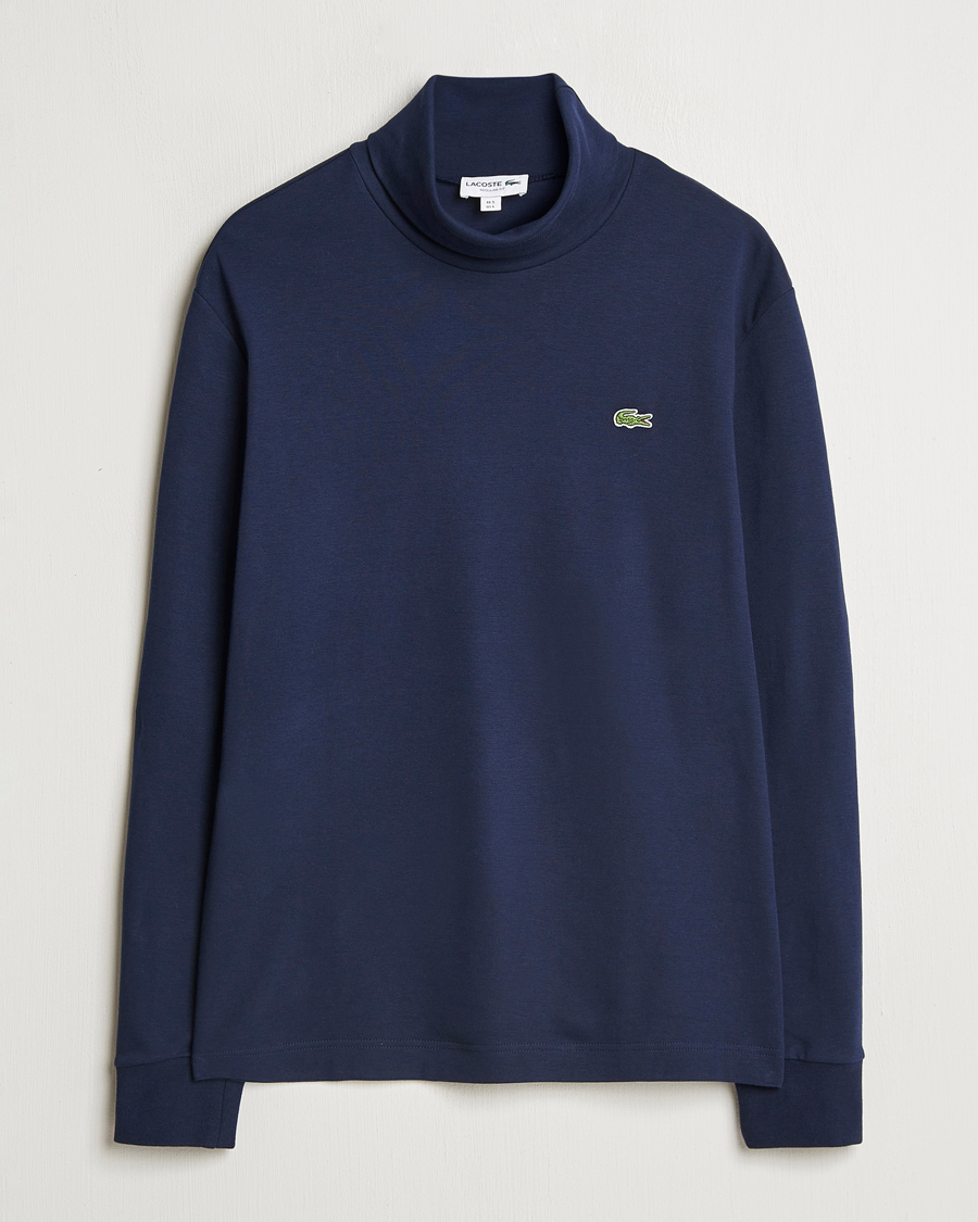 Homme | Pulls Et Tricots | Lacoste | Interlock Cotton Rollneck Navy